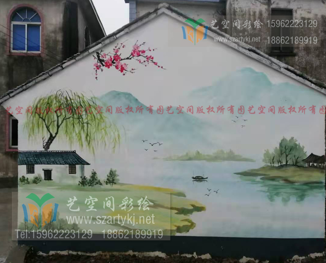 蘇州手繪墻,蘇州文化墻,蘇州藝術(shù)畫